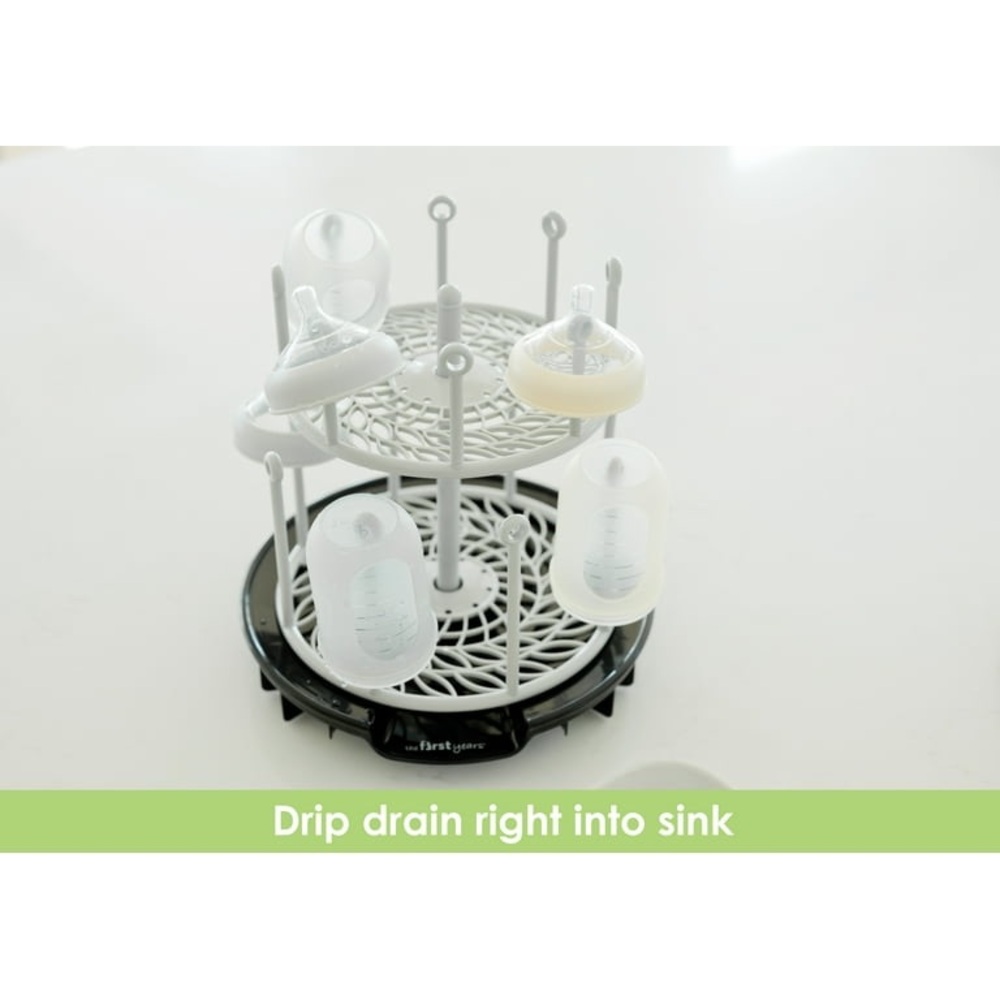 The First Years Gray Spin Stack Drying Rack - Picture 6 of 9